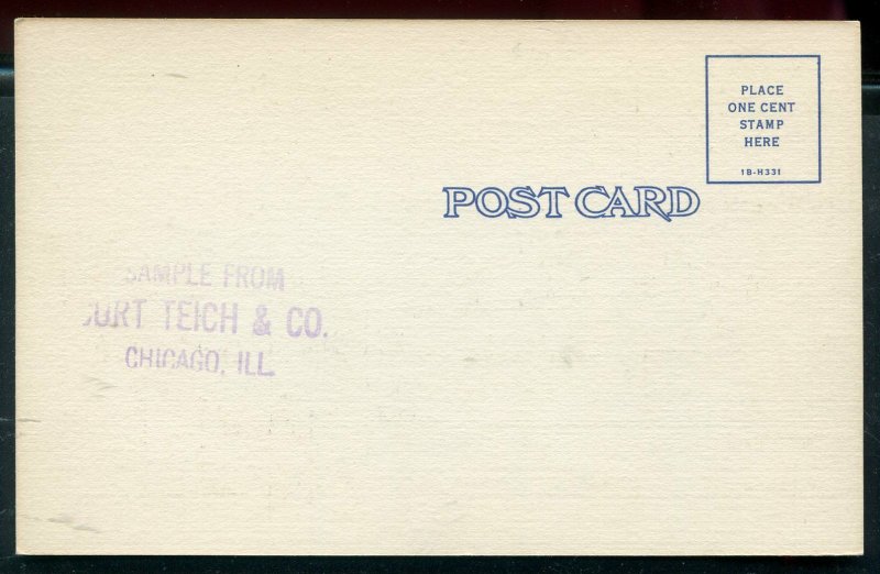 Portage Porto Red Shoes Advertising Postcard Curt Teich Co., sample see back
