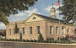 MERCERSBURG, PA Pennsylvania  POST OFFICE Franklin County c1940's Linen Postcard