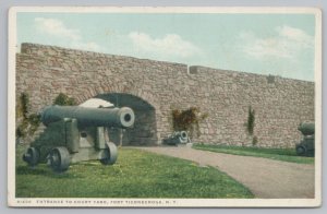 Military~Entrance To Court Yard~Fort Ticonderoga New York~Vintage Postcard 