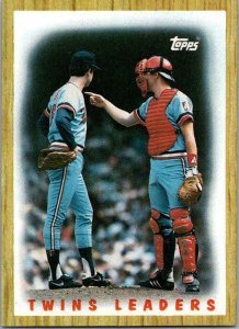 1987 Topps Baseball Card '86 Twins Leaders sk3066