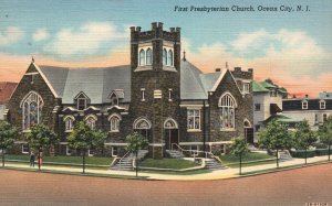 Vintage Postcard 1946 View of  First Presbyterian Church Ocean City New Jersey