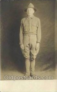 WWI Real Photo Military Soldier in Uniform Unused close to perfect corners