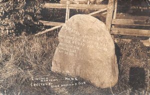 Ohio Illinois Lincoln Memorial Stone Ohio Woman's Club Real Photo PC AA68312