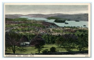 Lake Windermere from Orrest Head, Lake District, England, UK Postcard