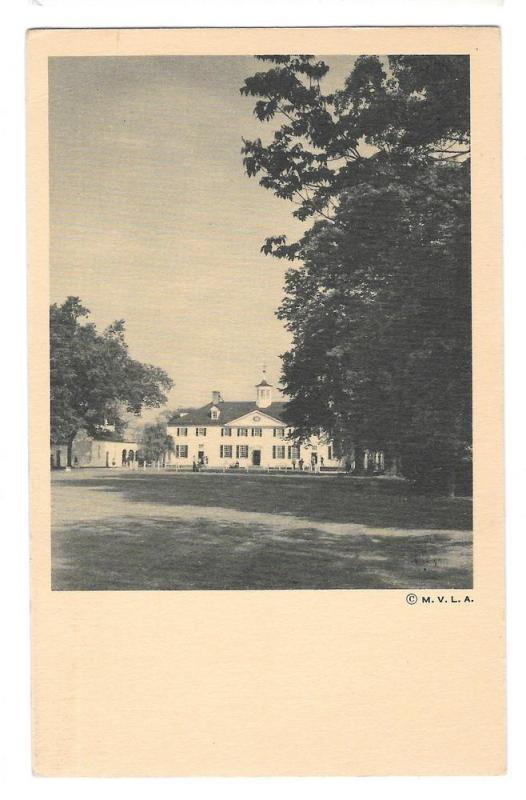 VA Mount Vernon George Washington Mansion West Front Postcar