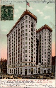 USA General Offices Of The B&O.R.R.  Baltimore Maryland Vintage Postcard C032