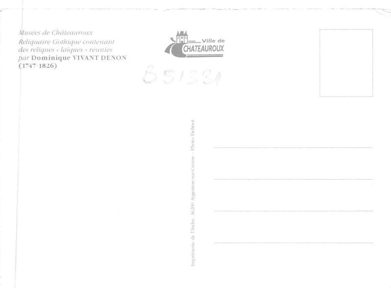 B51331 Chateauroux Musees reliquaire gothique    france