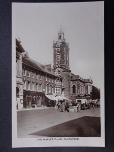 Dorset BLANDFORD The Market Place showing CHARABANC Old RP PC by Hobbs & Sons