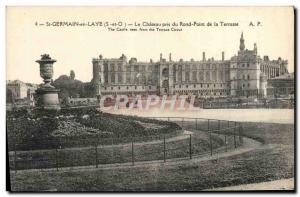 Postcard Old St Germain en Laye Le Chateau du Rond Point taken from the Terrace
