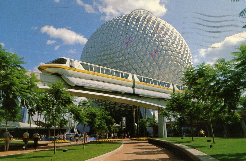 FL - Orlando. Walt Disney World. Epcot Center, Monorail, Spaceship Earth