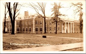 Real Photo Postcard Dole Residence Hall at Olivet College in Olivet, Michigan