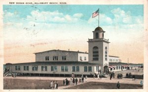 Vintage Postcard 1928 Building New Ocean Echo Salisbury Beach Massachusetts MA