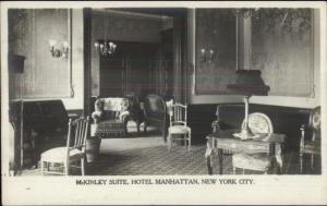 New York City Hotel Manhattan Interior c1905 Real Photo Postcard #7