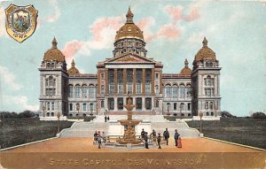 State Capitol Des Moines, Iowa, USA 1910 Missing Stamp 