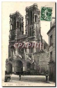 Old Postcard Laon La Cathedrale