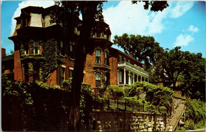 Two Pre-Civil War Homes Historic Galena NW Illinois IL Postcard VTG UNP Dexter 