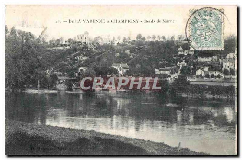Old Postcard From La Varenne Champigny Bords de Marne