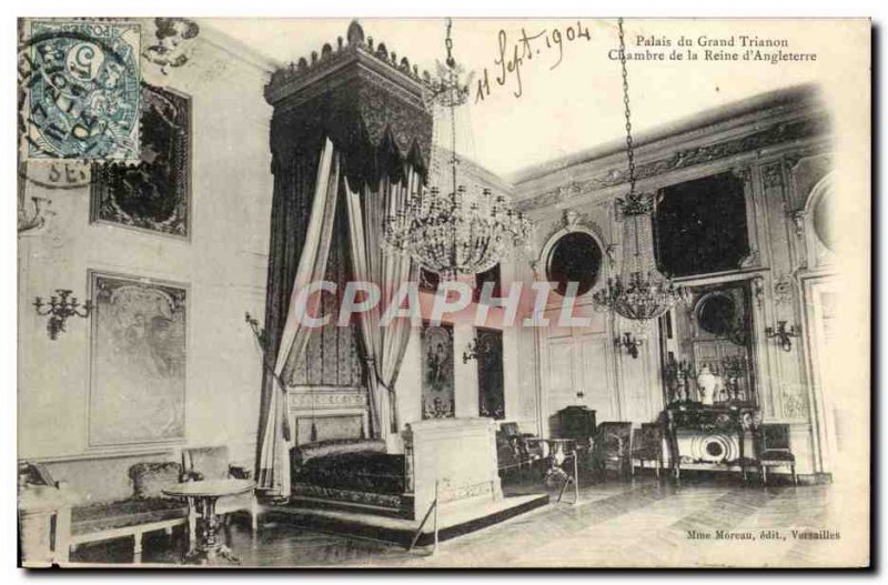 Postcard From Old Palace Grand Trianon Bedroom Queen of Versailles & # 39Angl...