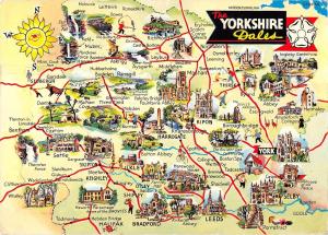 B100122 the yorkshire dales  map cartes geographiques uk