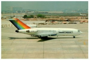 Trans Brasil Boeing 727 27 at Rio De Janeiro Airplane Postcard