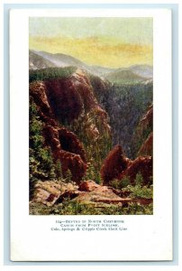 c1905 Depths of North Cheyenne Cripple Creek Short Line & Colo Springs Postcard