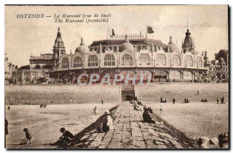 Belgie Belgium Ostend Old Postcard Kursaal (front view)