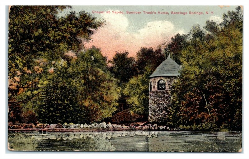 1908 Yaodo Chapel, Spencer Trask's Home, Saratoga Springs, NY Postcard *6L(3)16