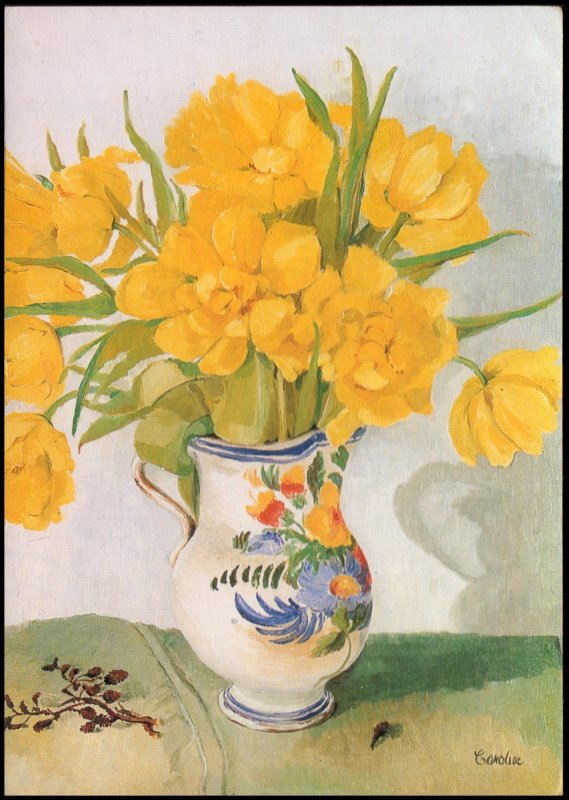 Sweden Post card - flower (5), used