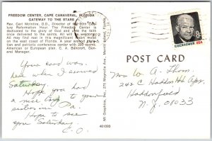 1974 Freedom Center Cape Canaveral Florida Gateway to the Stars Posted Postcard