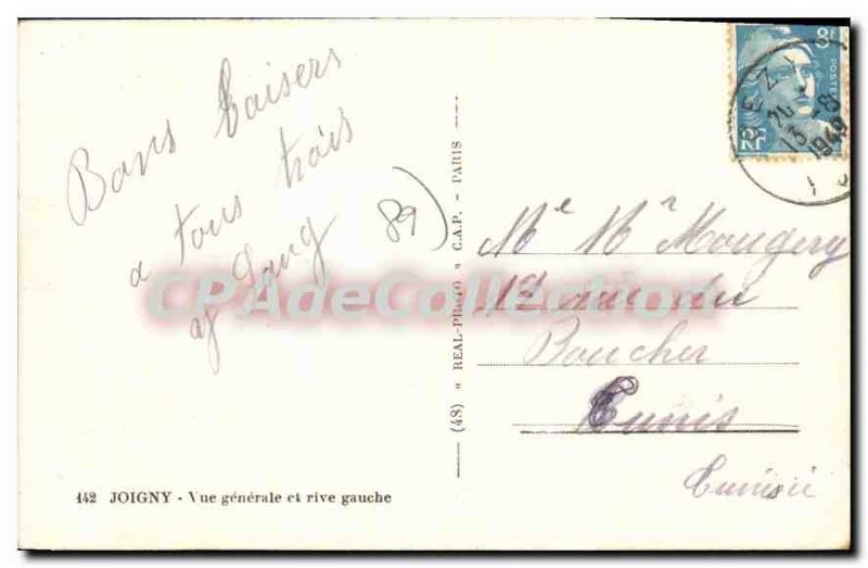 Old Postcard Joigny General view and left bank