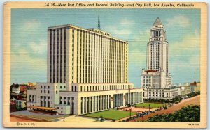 M-31927 New Post Office and Federal Building & City Hall Los Angeles California