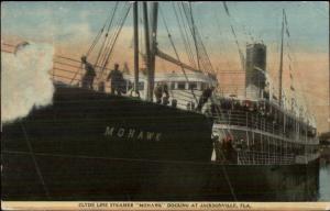 Jacksonville FL Clyde Line Steamer Steamship MOHAWK c1910 Postcard