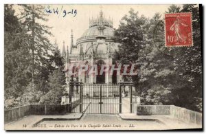 Old Postcard Dreux Chapelle Saint Louis Park Entrance