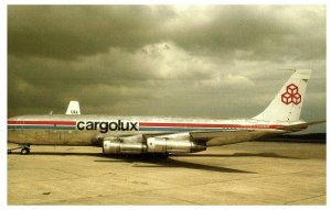 Cargolux Airlines Intl Boeing 707 331C at Luxembourg Airplane Postcard