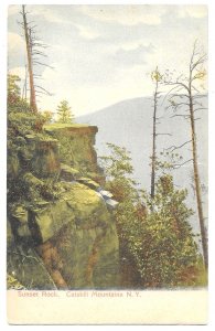 Sunset Rock, Catskill Mountains, New York Unused Undivided Back Postcard