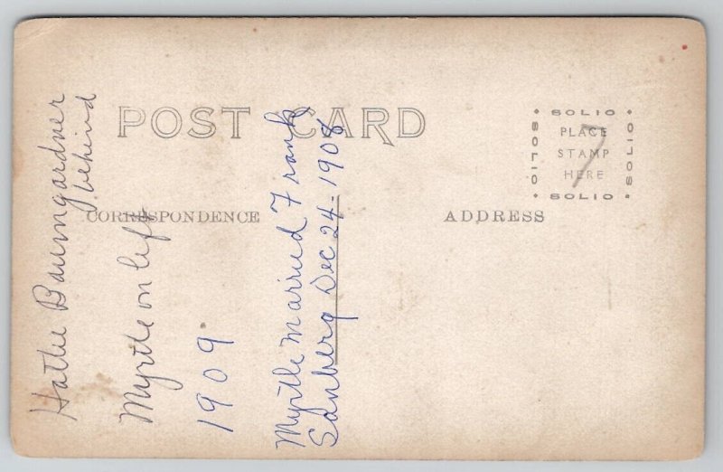 Flint Osceola MI Ladies Reading Post Cards RPPC Baumgardner Family Postcard P28