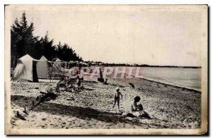 Old Postcard Chateau d'Oleron A Corner of the Mail on Beach