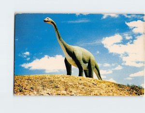 Postcard Brontosaurus (Thunder Lizard) Dinosaur Park Rapid City South Dakota USA