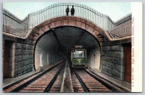 Entrance to East Boston Tunnel Maverick Square Boston MA UNP UDB Postcard K9