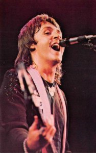 PAUL McCARTNEY Wings Concert Music The Beatles 1977 Vintage Postcard