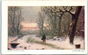 Postcard A Winter Day Countryside Landscape Nature Scene USA North America