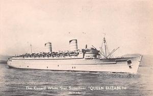 Cunard White Star Superliner, Queen Elizabeth Military Battleship Unused 