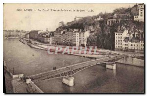 Postcard Old Lyon Quai Pierre Scize and Saone