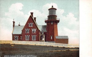 Block Island Rhode Island South Lighthouse Vintage Postcard AA71518