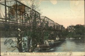 Red Bluff CA River & Bridge RPO R.P.O. Cancel 1906 Postcard