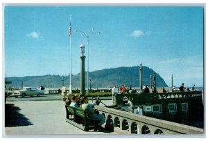 Seaside Oregon OR Postcard Looking South On Prom Tillamook Head c1960's Vintage