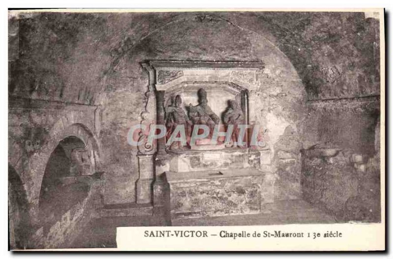 Postcard Old Saint Victor Chapel St Mauront 13th century