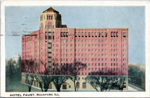 Postcard IL Rockford - Hotel Faust
