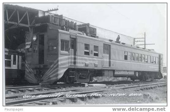 RPPC, #5012 Motor Car Ohio Railway Museum Worthington, Ohio OH, Kodak Paper