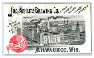 1880's Schlitz Milwaukee Beer Shakespeare Shylock Victorian Trade Card P90